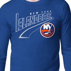 New York Islanders Starter Royal Modern Tailsweep Long Sleeve T-Shirt New York Islanders Starter Royal Modern Tailsweep Long Sleeve T-Shirt