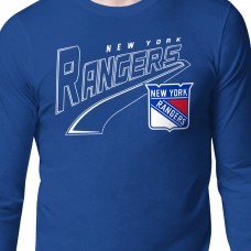 New York Rangers Starter Blue Modern Tailsweep Long Sleeve T-Shirt New York Rangers Starter Blue Modern Tailsweep Long Sleeve T-Shirt