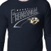 Nashville Predators Starter Navy Modern Tailsweep Long Sleeve T-Shirt
