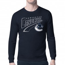 Vancouver Canucks Starter Blue Modern Tailsweep Long Sleeve T-Shirt