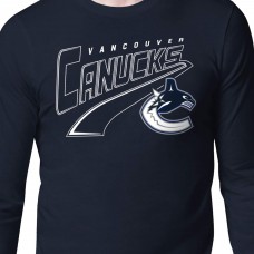 Vancouver Canucks Starter Blue Modern Tailsweep Long Sleeve T-Shirt