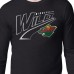 Minnesota Wild Starter Black Modern Tailsweep Long Sleeve T-Shirt