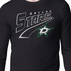 Dallas Stars Starter Black Modern Tailsweep Long Sleeve T-Shirt