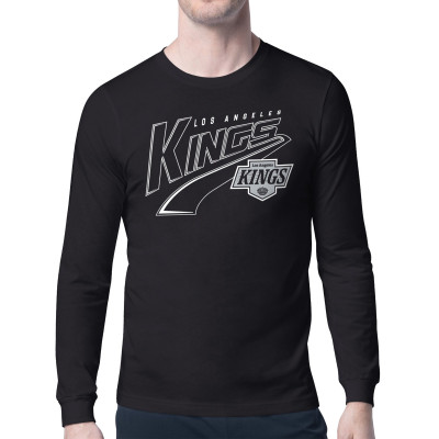 Los Angeles Kings Starter Black Modern Tailsweep Long Sleeve T-Shirt