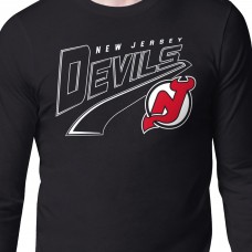 Футболка с длинным рукавом New Jersey Devils Starter Black Modern Tailsweep