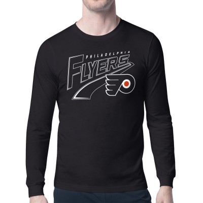 Футболка с длинным рукавом Philadelphia Flyers Starter Black Modern Tailsweep