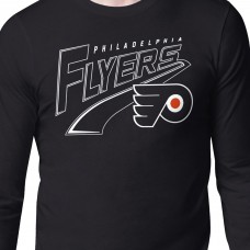 Футболка с длинным рукавом Philadelphia Flyers Starter Black Modern Tailsweep