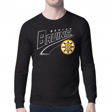 Футболка с длинным рукавом Boston Bruins Starter Black Modern Tailsweep