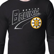 Футболка с длинным рукавом Boston Bruins Starter Black Modern Tailsweep