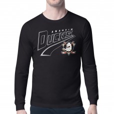 Футболка с длинным рукавом Anaheim Ducks Starter Black Modern Tailsweep