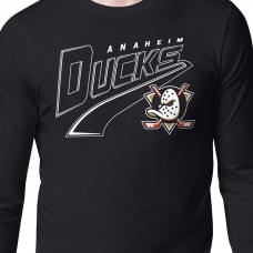 Футболка с длинным рукавом Anaheim Ducks Starter Black Modern Tailsweep