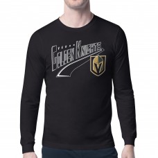 Футболка с длинным рукавом Vegas Golden Knights Starter Black Modern Tailsweep