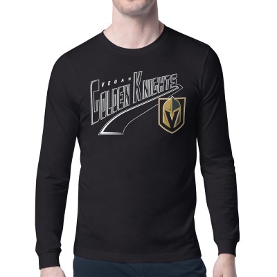 Футболка с длинным рукавом Vegas Golden Knights Starter Black Modern Tailsweep