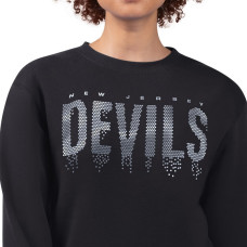 Женская свитшот New Jersey Devils G-III 4Her by Carl Banks Black Metallic Drop Printed Fleece