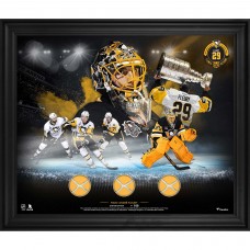 Marc-Andre Fleury Pittsburgh Penguins Fanatics Authentic Framed 20 x 24 Triple Game-Used Net Collage from the 2016 Stanley Cup Final, 2017 Stanley Cup Final & Return Game vs. Columbus Blue Jackets on September 27, 2025 - Limited Edition of 100