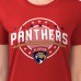 Женская футболка Florida Panthers G-III 4Her by Carl Banks Red Super-Slim Lightweight Pinstripe Circle Graphic