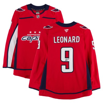 Ryan Leonard Washington Capitals Autographed Fanatics Authentic Red Fanatics Authentic Pro Jersey