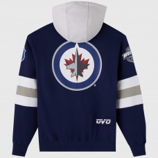 Winnipeg Jets OVO x NHL Navy Fleece Hoodie