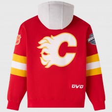 Calgary Flames OVO x NHL Red Fleece Hoodie