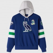 Vancouver Canucks OVO x NHL Blue Fleece Hoodie