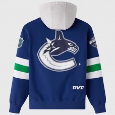 Vancouver Canucks OVO x NHL Blue Fleece Hoodie