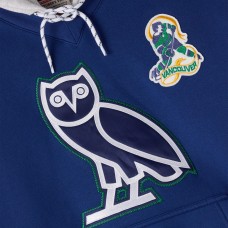 Vancouver Canucks OVO x NHL Blue Fleece Hoodie