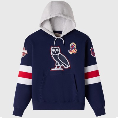 Columbus Blue Jackets OVO x NHL Navy Fleece Hoodie