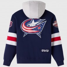 Columbus Blue Jackets OVO x NHL Navy Fleece Hoodie