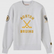 Boston Bruins OVO x NHL Heather Gray Fleece Sweatshirt
