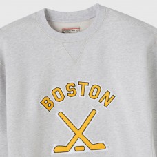 Boston Bruins OVO x NHL Heather Gray Fleece Sweatshirt