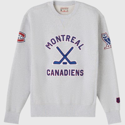 Montreal Canadiens OVO x NHL Heather Gray Fleece Sweatshirt