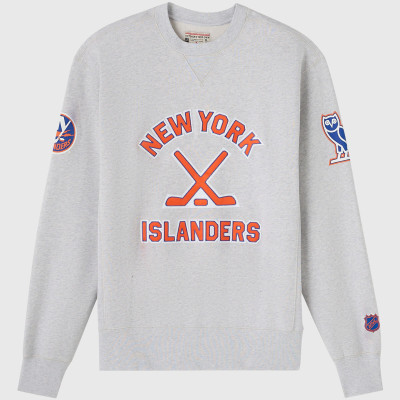New York Islanders OVO x NHL Heather Gray Fleece Sweatshirt