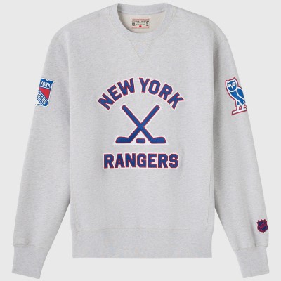 Кофта New York Rangers OVO x NHL Heather Gray Fleece