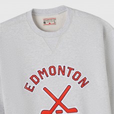 Edmonton Oilers OVO x NHL Heather Gray Fleece Sweatshirt
