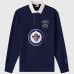 Winnipeg Jets OVO x NHL Navy YD Striped Rugby Polo