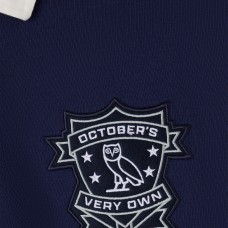 Winnipeg Jets OVO x NHL Navy YD Striped Rugby Polo