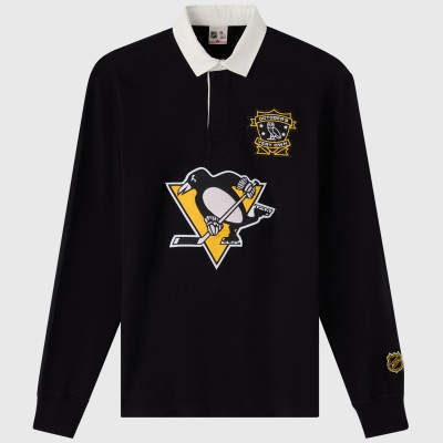 Поло Pittsburgh Penguins OVO x NHL Black YD Striped Rugby