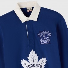 Toronto Maple Leafs OVO x NHL Blue YD Striped Rugby Polo