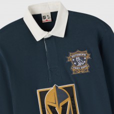 Vegas Golden Knights OVO x NHL Gray YD Striped Rugby Polo