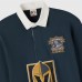 Vegas Golden Knights OVO x NHL Gray YD Striped Rugby Polo