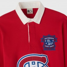 Montreal Canadiens OVO x NHL Red YD Striped Rugby Polo Montreal Canadiens OVO x NHL Red YD Striped Rugby Polo