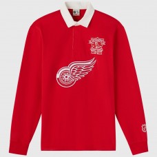 Detroit Red Wings OVO x NHL Red YD Striped Rugby Polo