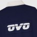 Edmonton Oilers OVO x NHL Navy YD Striped Rugby Polo
