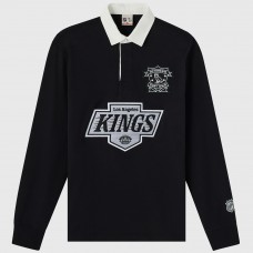 Los Angeles Kings OVO x NHL Black YD Striped Rugby Polo