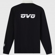 Los Angeles Kings OVO x NHL Black YD Striped Rugby Polo