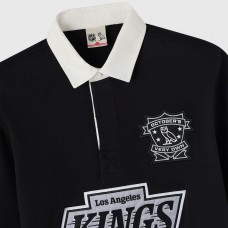 Los Angeles Kings OVO x NHL Black YD Striped Rugby Polo