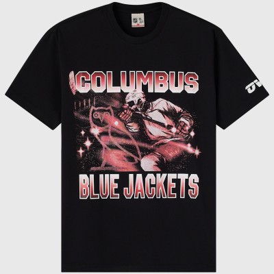 Columbus Blue Jackets OVO x NHL Black Graphic T-Shirt