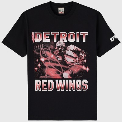 Detroit Red Wings OVO x NHL Black Graphic T-Shirt