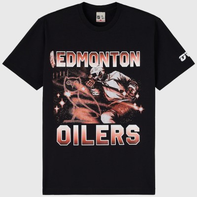 Edmonton Oilers OVO x NHL Black Graphic T-Shirt