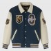 Vegas Golden Knights OVO x NHL Gray Full-Snap Varsity Jacket